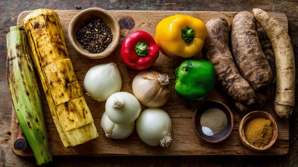 Essential Cuban vegetable ingredients