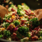 Step-by-step prep of Chicken Salad Chick broccoli salad