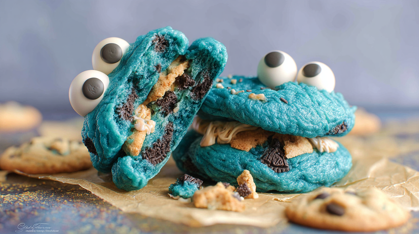 Cookie Monster Cookies : Ultimate Recipe for Soft, Chewy & Stuffed Cookies