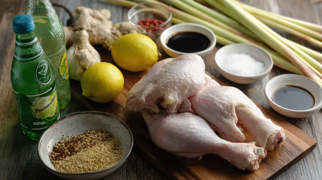 Ingredients for chicken mang inasal marinade