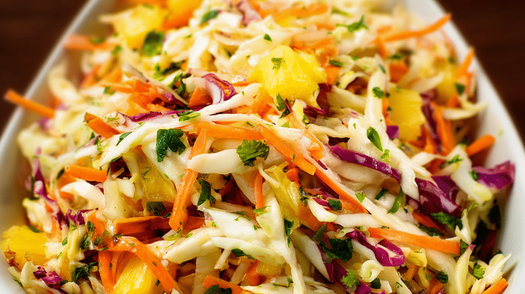 Pineapple coleslaw recipe
