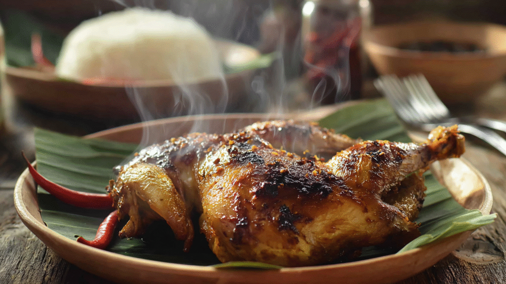 Chicken Mang Inasal Recipe on rustic plate