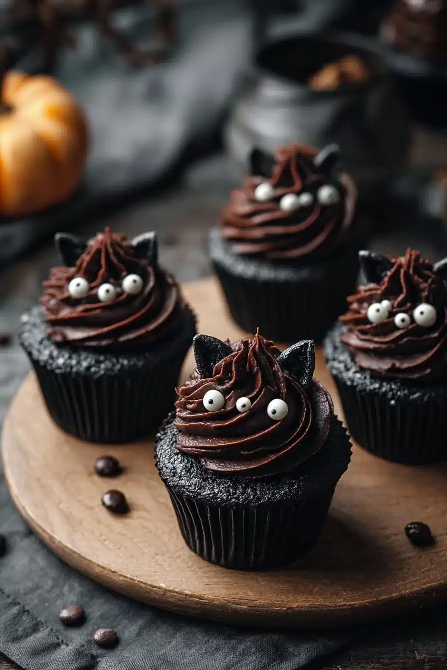 Black Cat Keto Cupcakes
