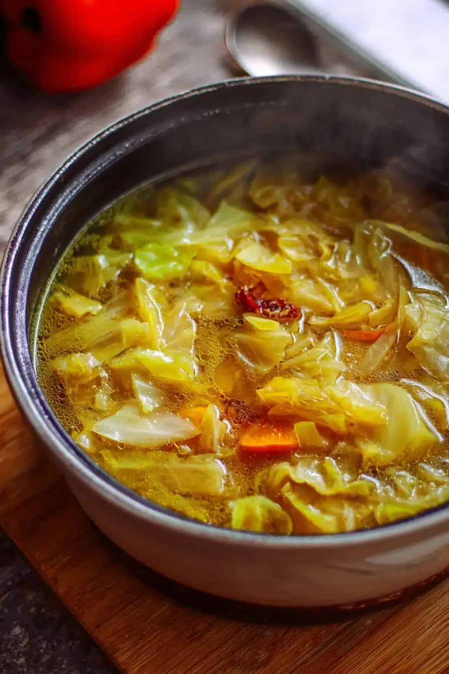 Delicious bowl of cabbage soup, a key part of the cabbage soup diet