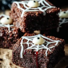 SPOOKY SPIDERWEB BROWNIES