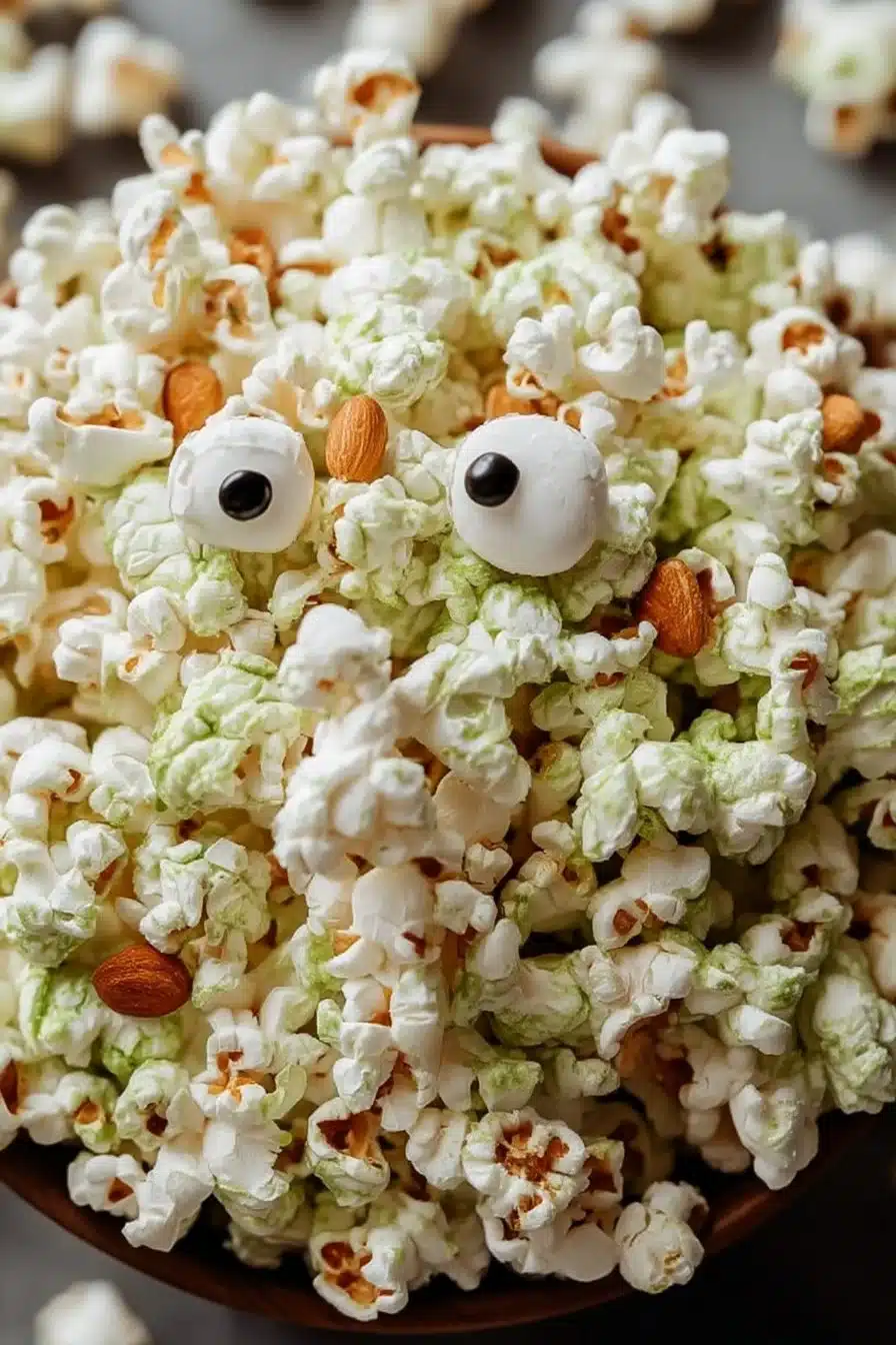 Delicious Witches' Brew Popcorn, perfect for Halloween treats and festivities.