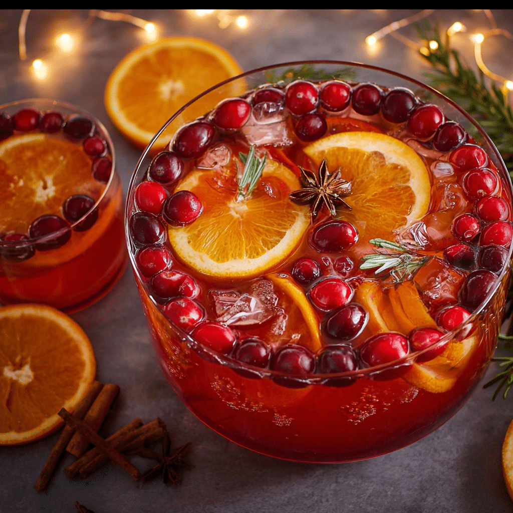 Sparkling Holiday punch