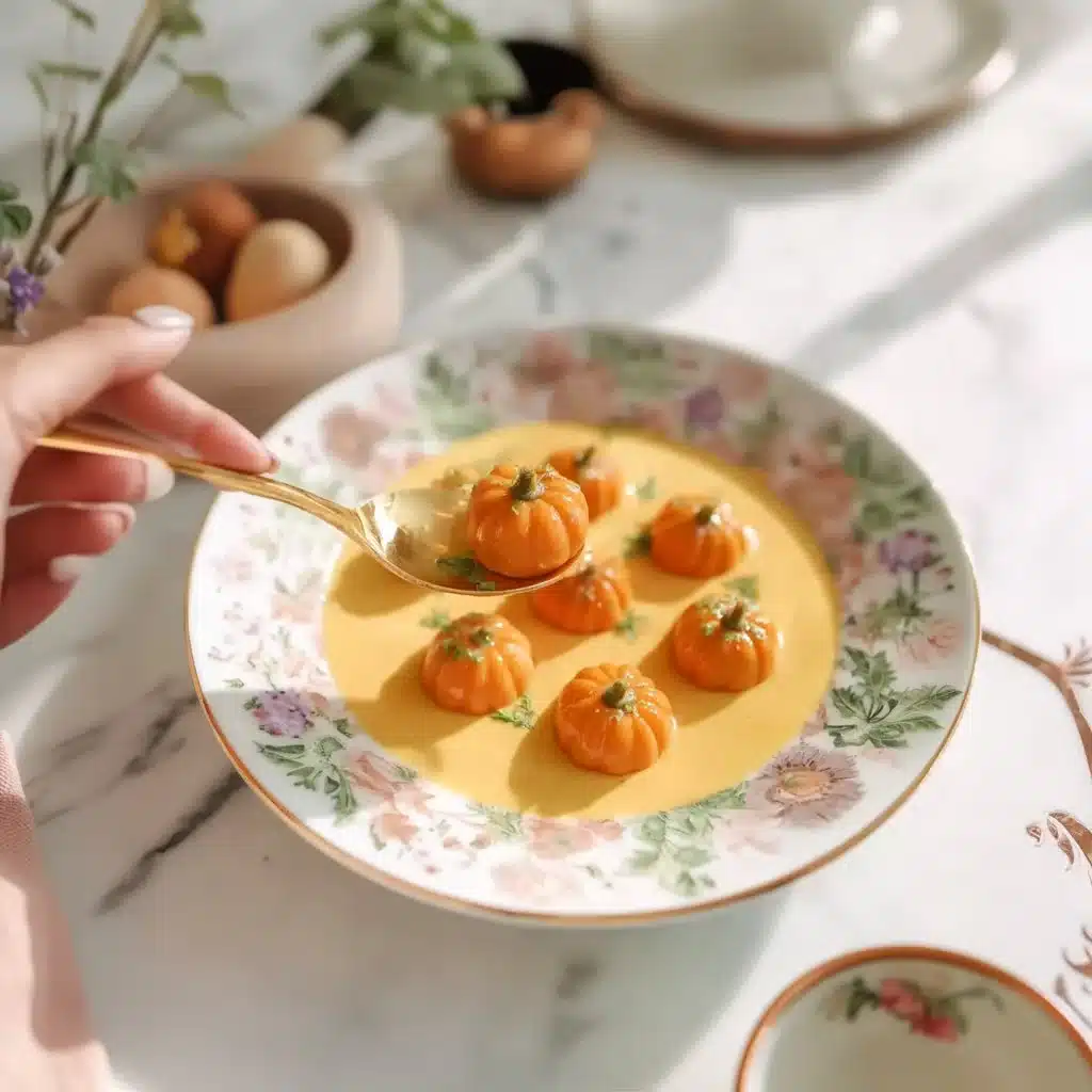 Delicious homemade Pumpkin Gnocchi served with sage sauce