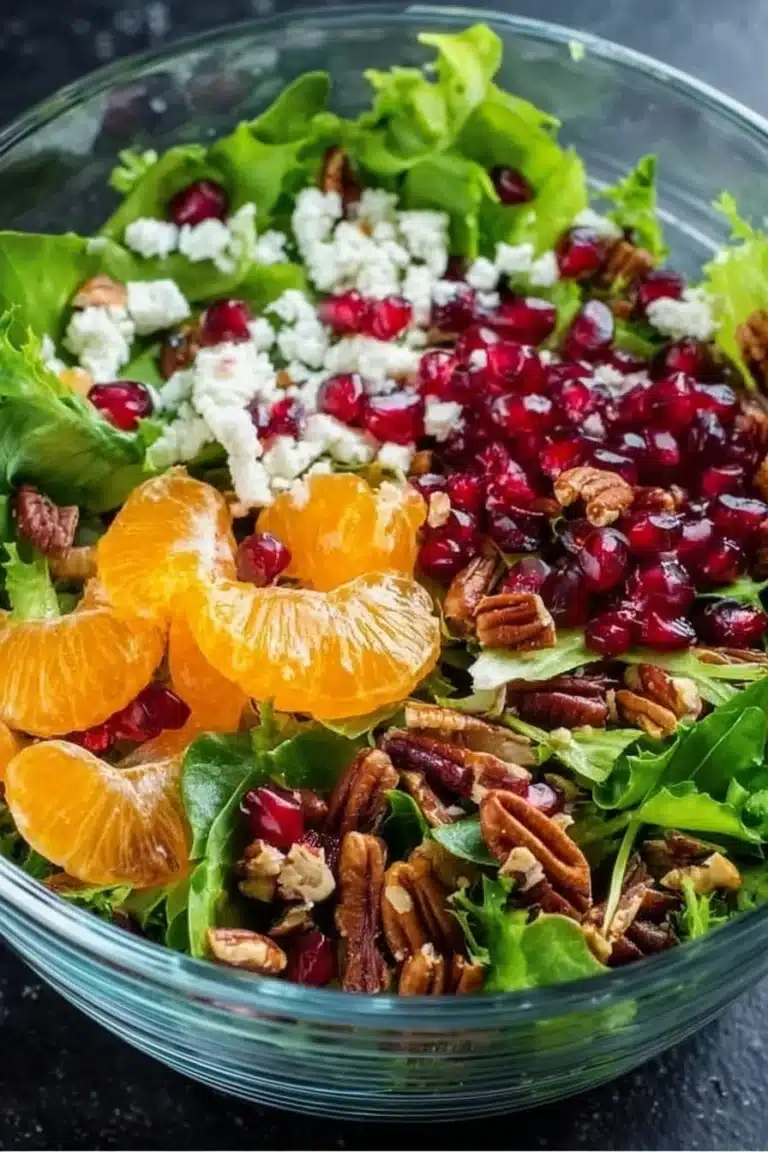 Cozy winter salad with seasonal vegetables and dressing