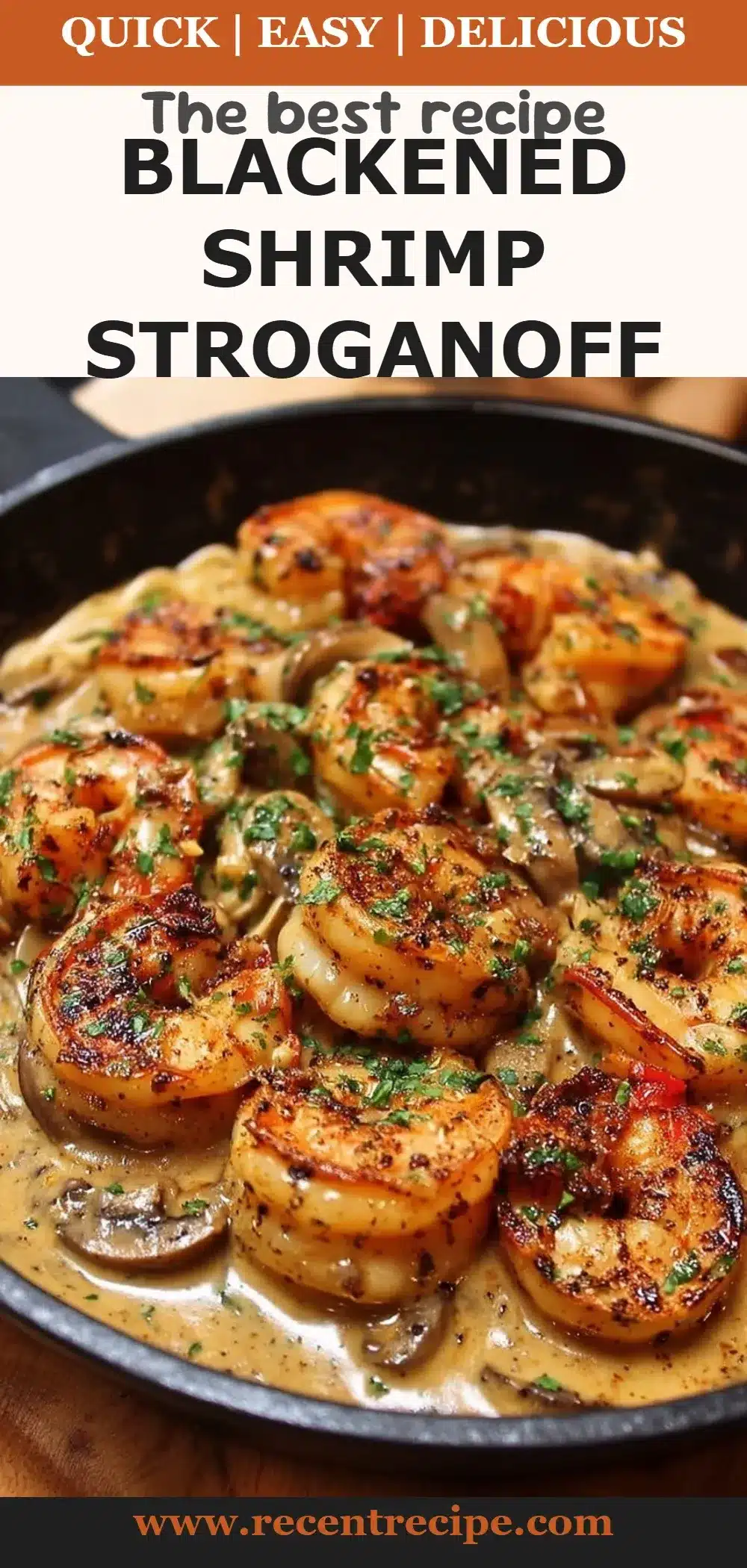 Blackened Shrimp Stroganoff