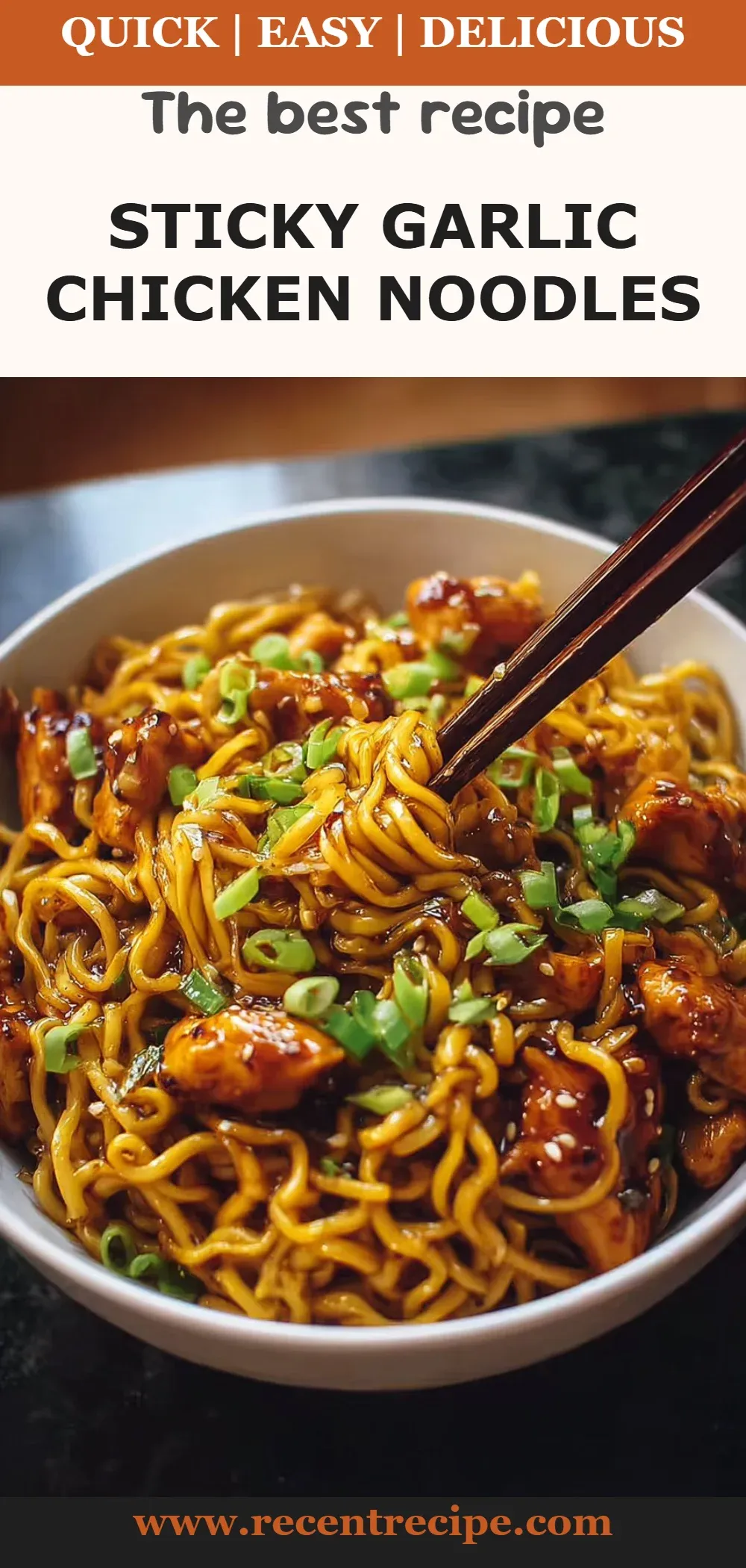Sticky Garlic Chicken Noodles