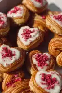 Delicious 3-ingredient Valentine's Day cookies decorated with heart shapes
