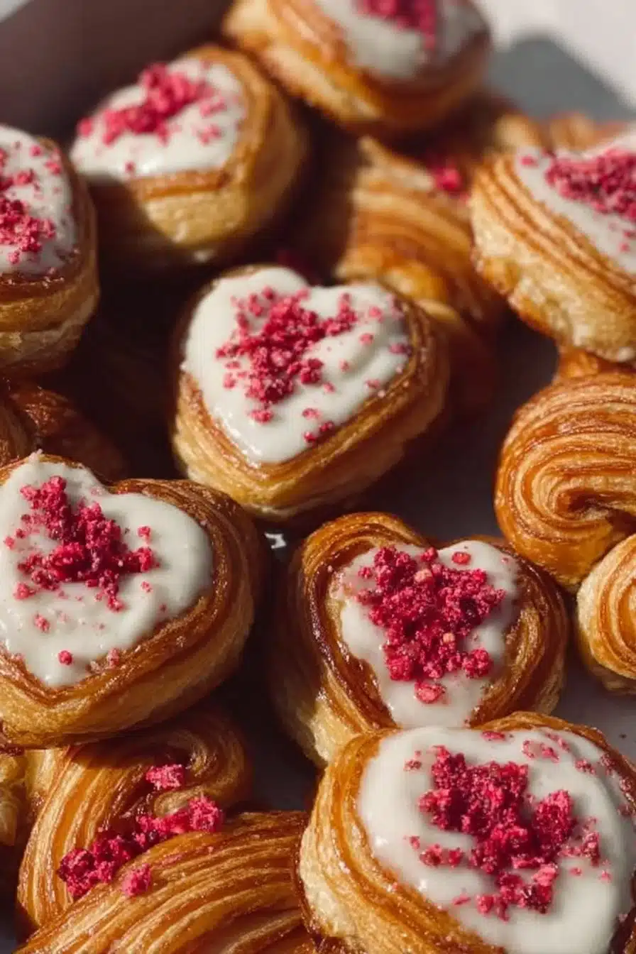 Delicious 3-ingredient Valentine's Day cookies decorated with heart shapes