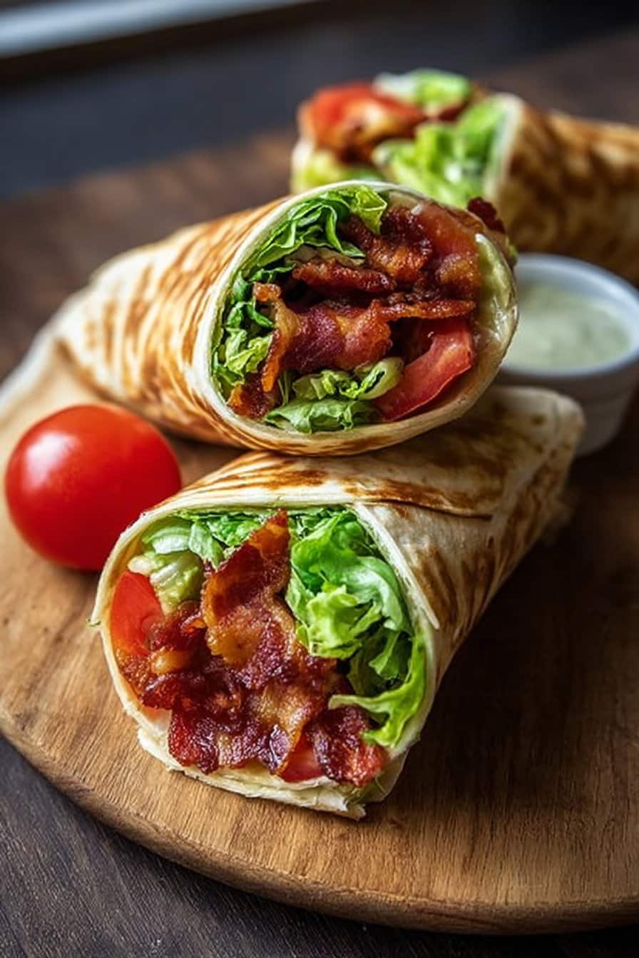 Healthy BLT Wraps with Secret Sauce