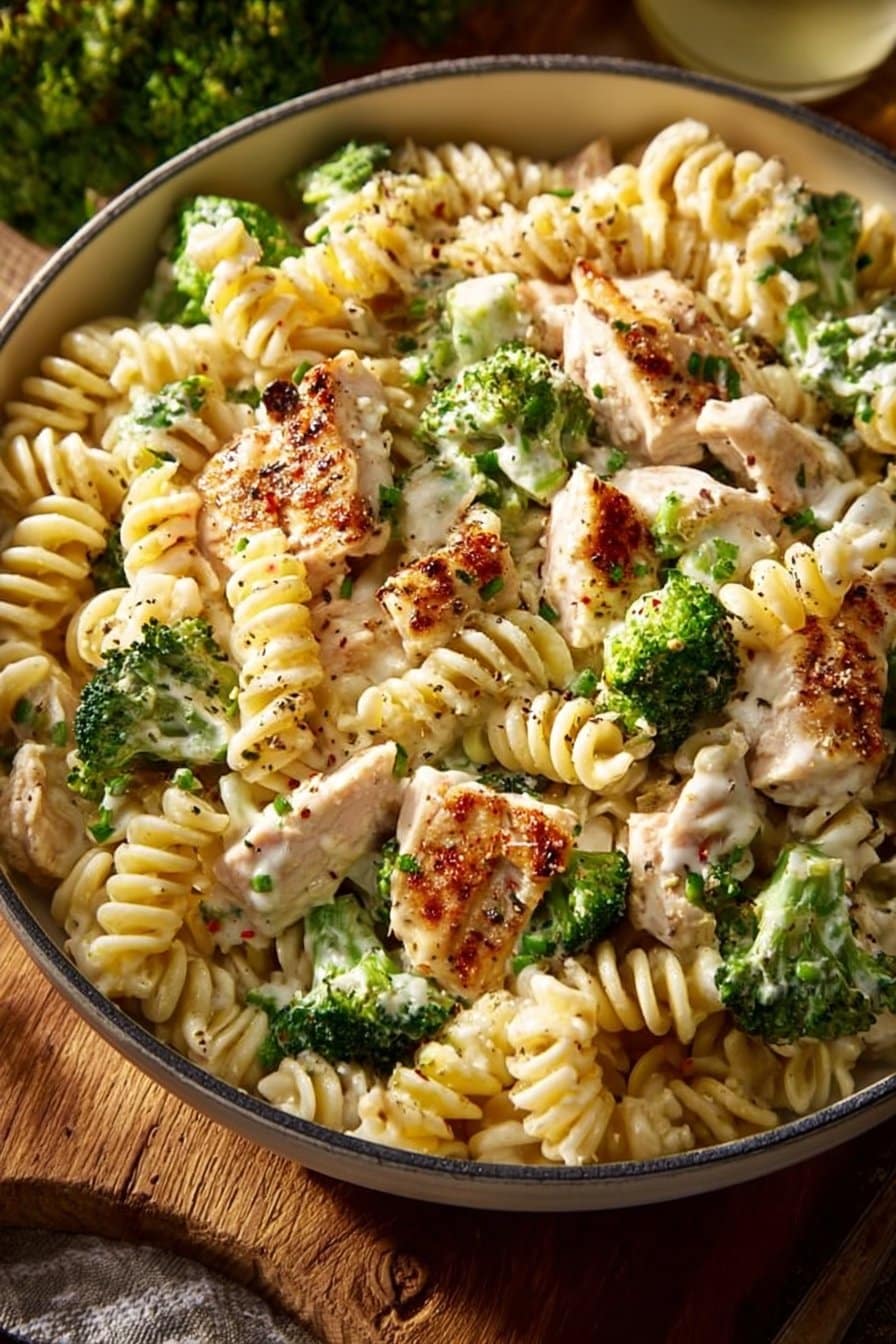 Creamy Rotisserie Chicken Broccoli Pasta