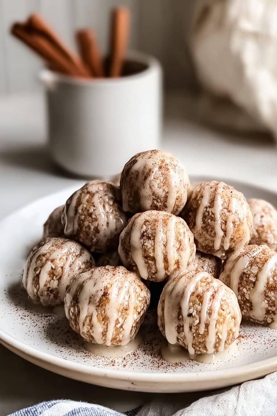 Cinnamon Roll Protein Bites