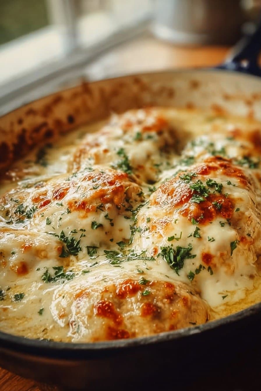 Smothered Cheesy Sour Cream Chicken