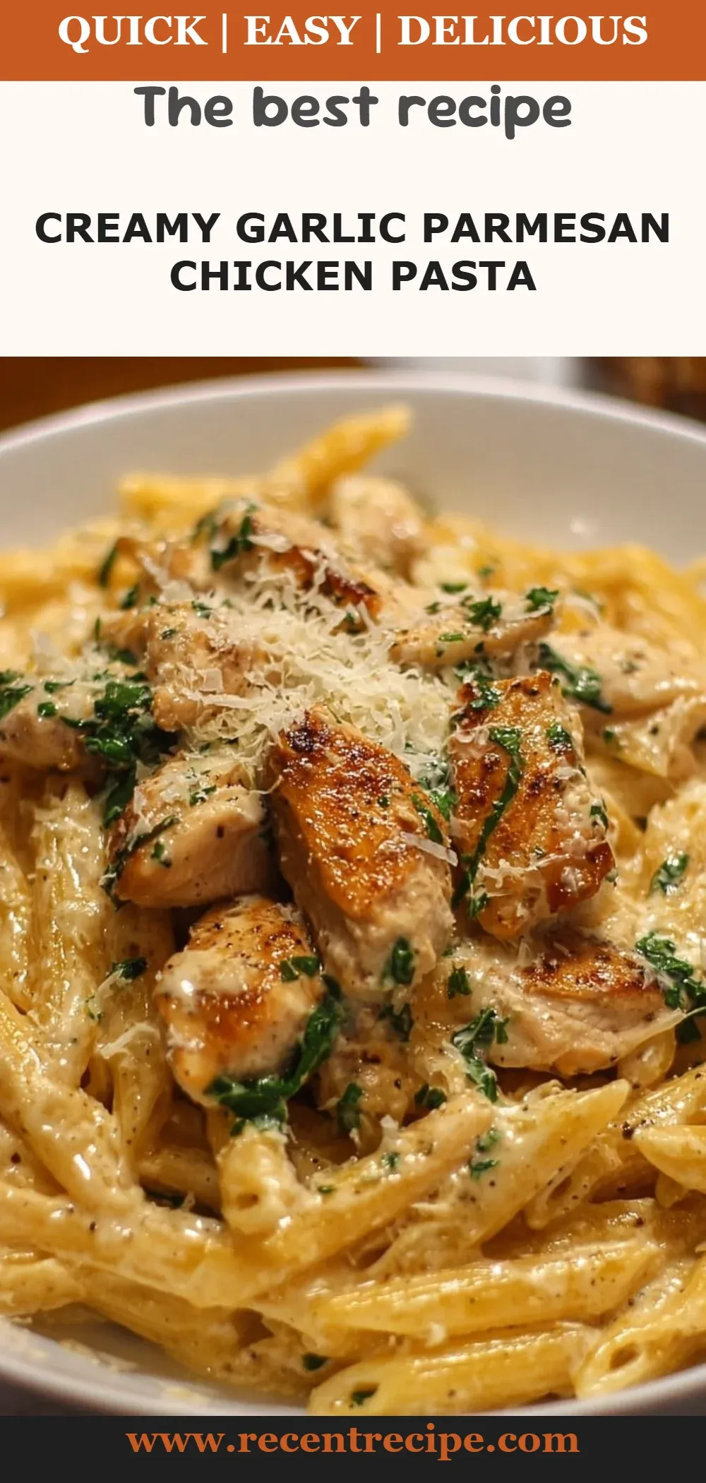 Creamy Garlic Parmesan Chicken Pasta