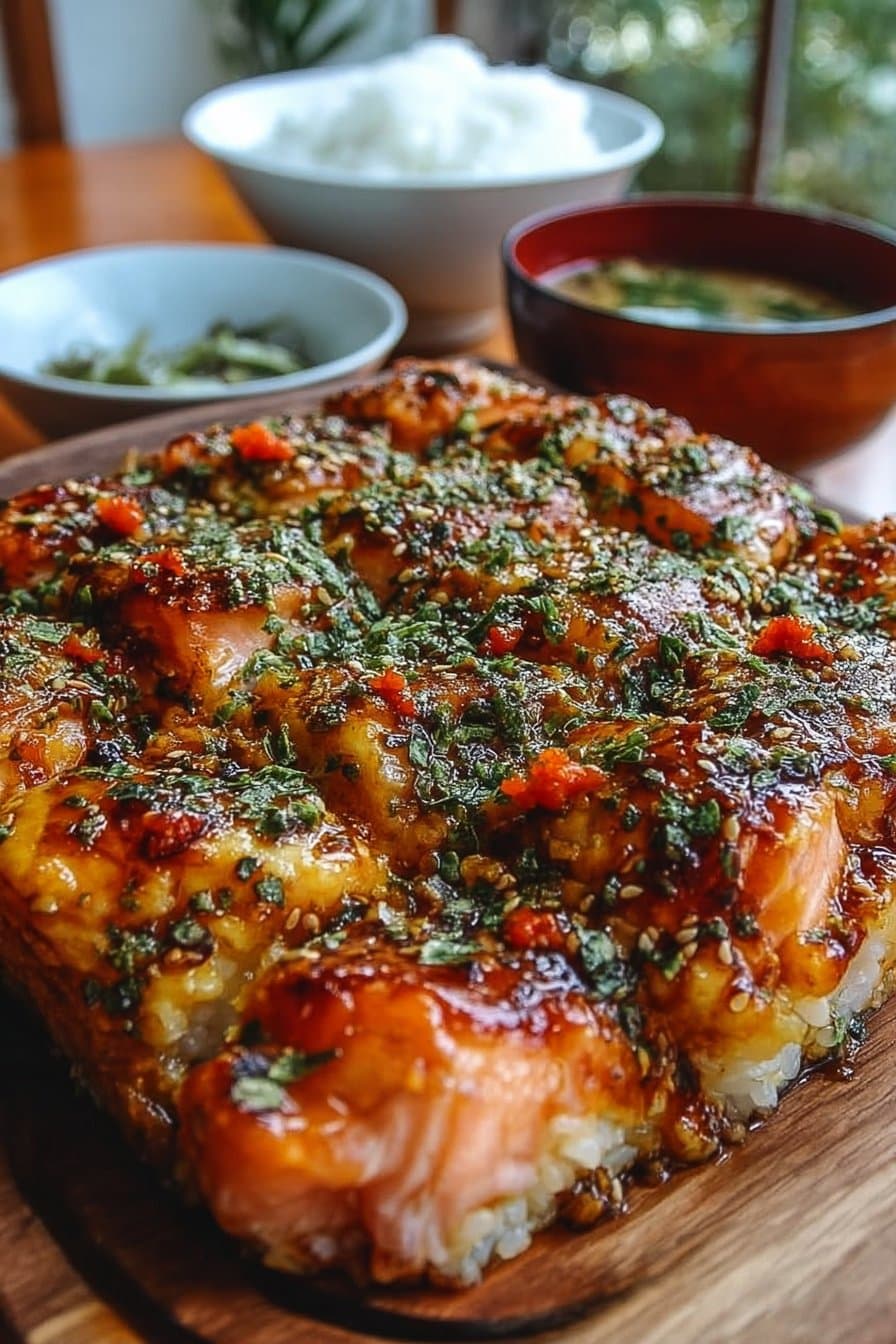 Spicy Salmon Sushi Bake Recipe