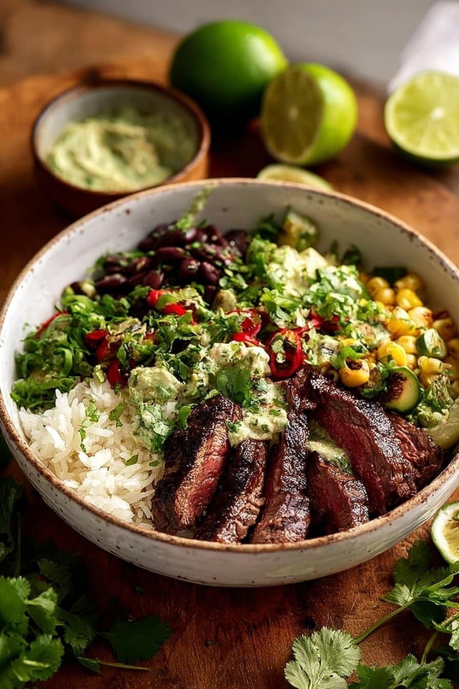 Cilantro Lime Steak Bowls