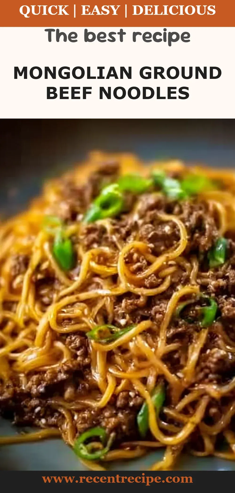 Mongolian Ground Beef Noodles
