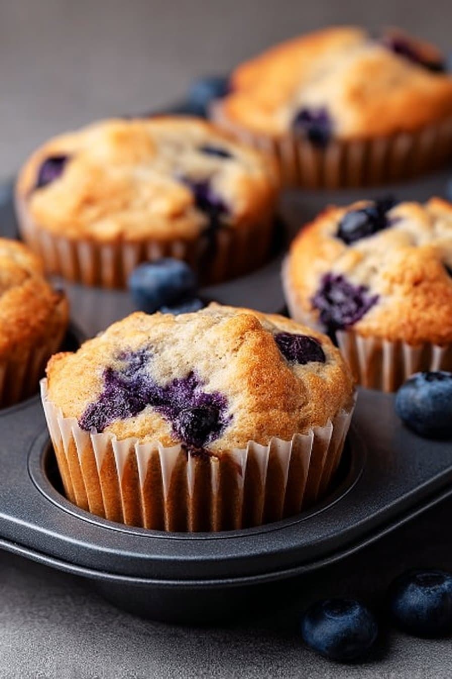 Hearty Blueberry Protein Muffins