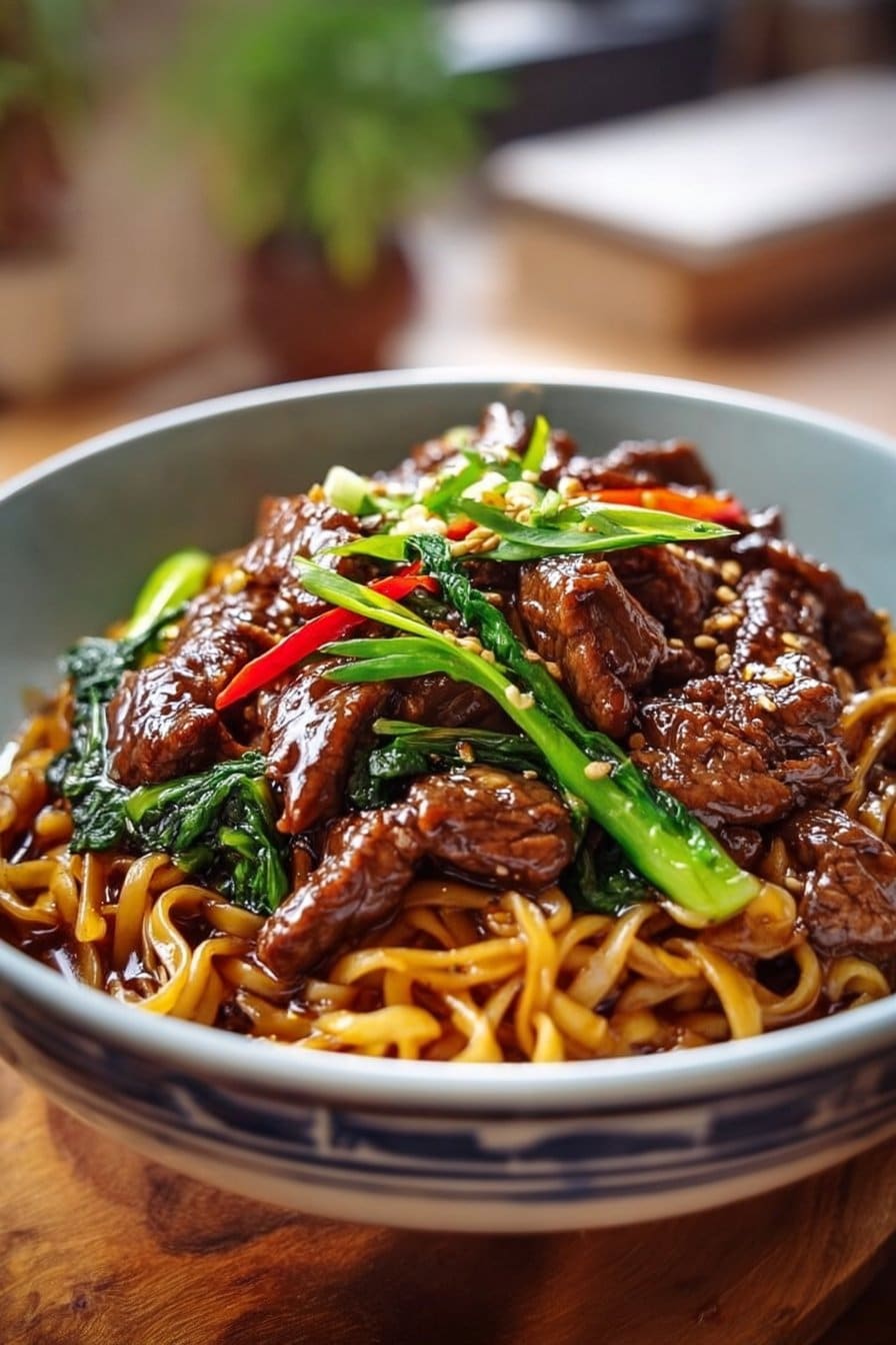 Sticky Beef Noodles