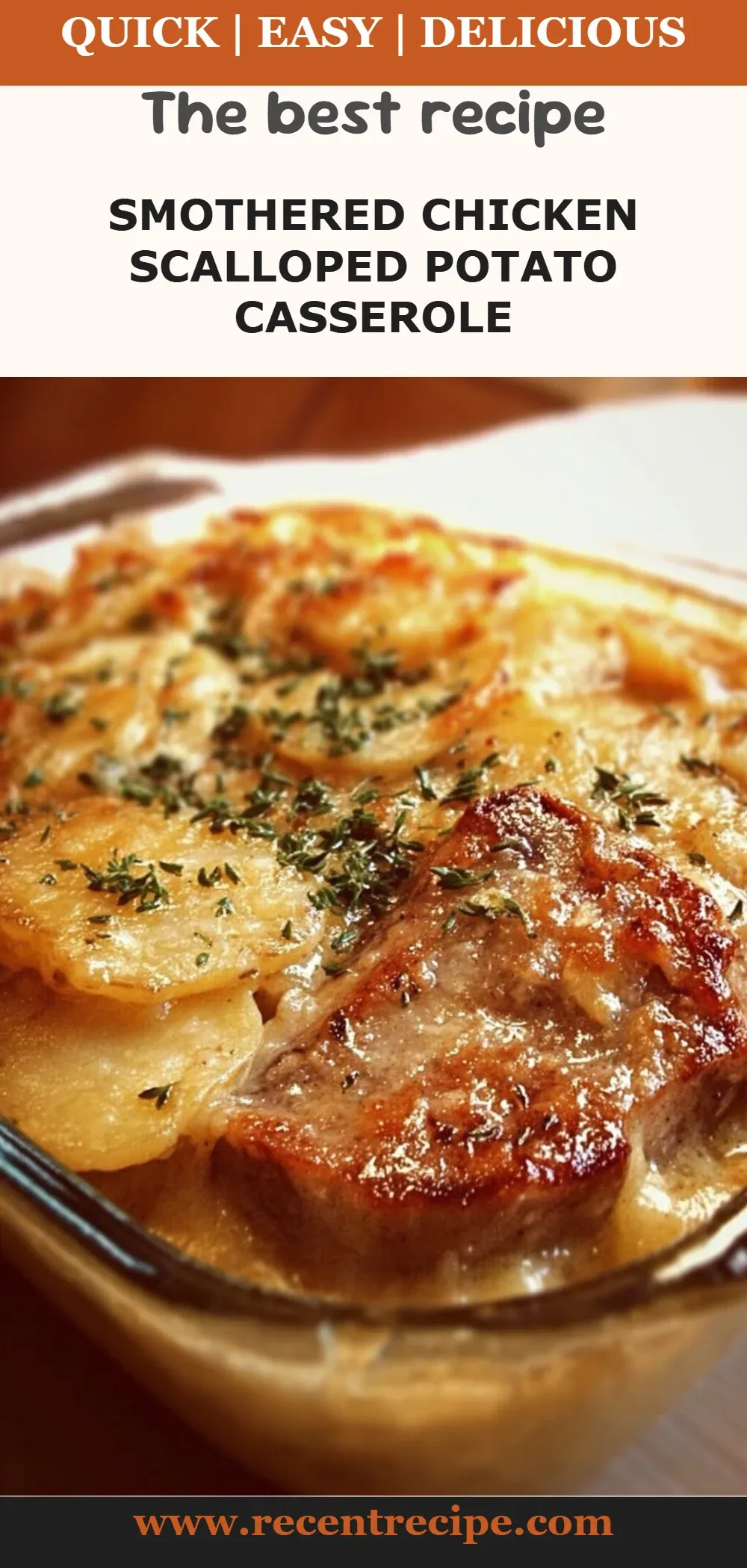 Smothered Chicken Scalloped Potato Casserole