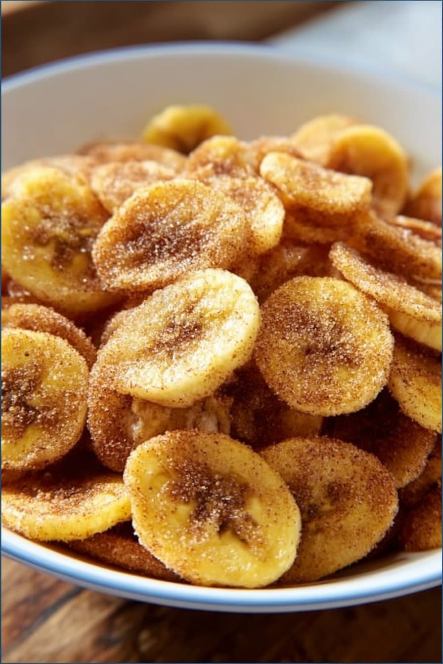 Cinnamon-Sugar Air Fryer Banana Chips