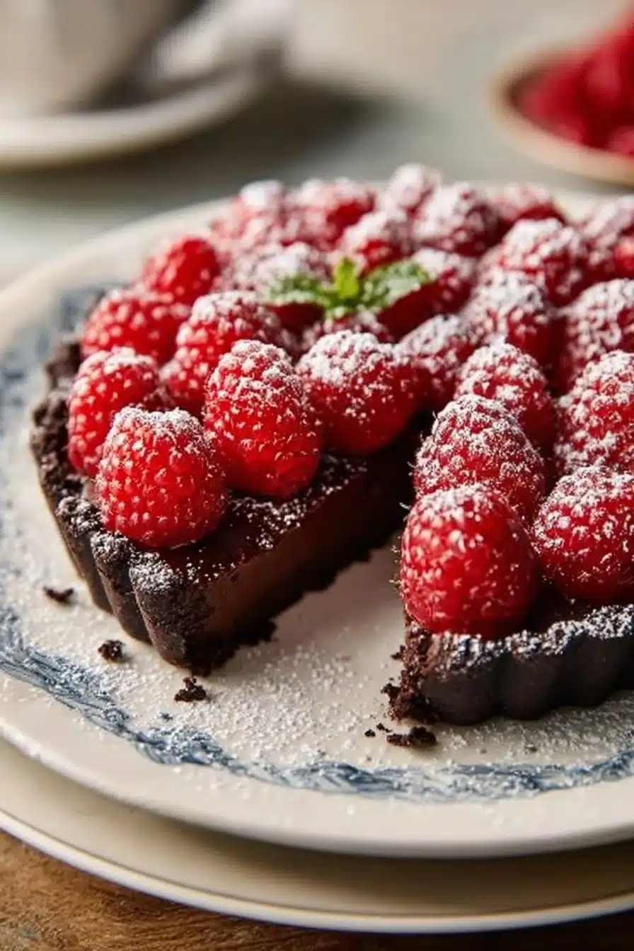 Easy Chocolate Raspberry Tart