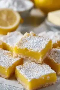 Easy lemon bars with a bright lemon filling and buttery crust