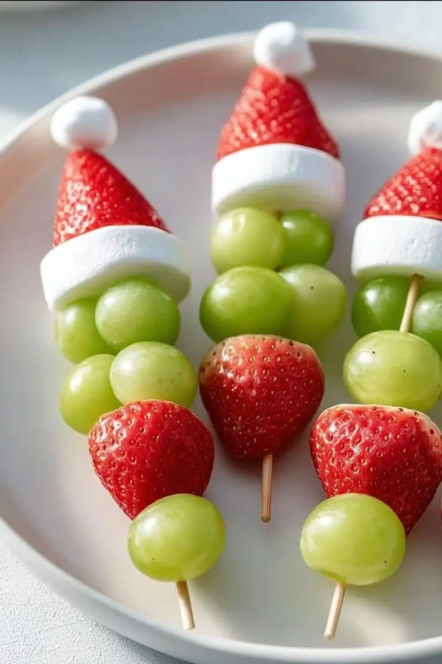 Festive Christmas Fruit Skewers
