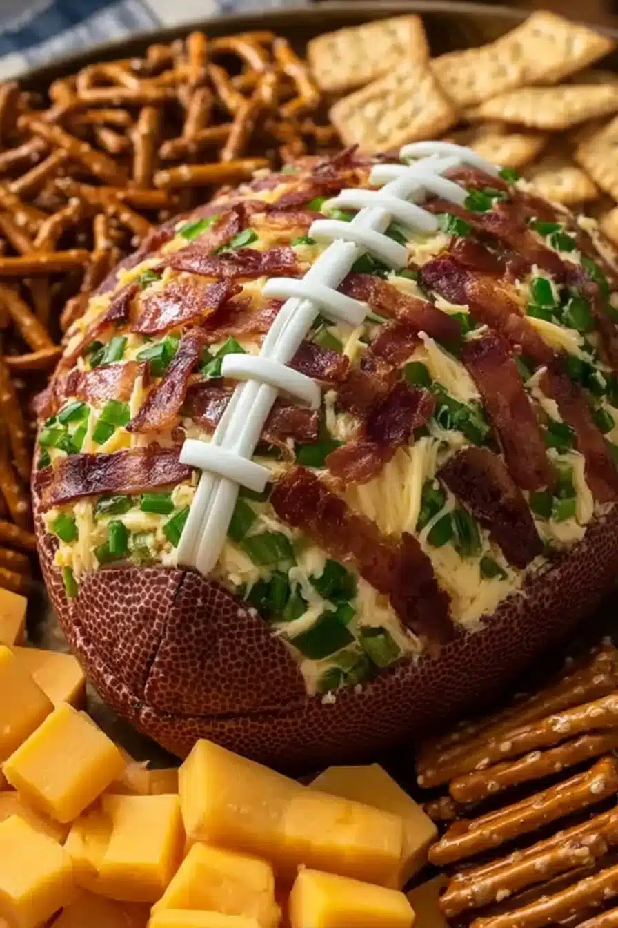 Jalapeño Popper Football Cheese Ball