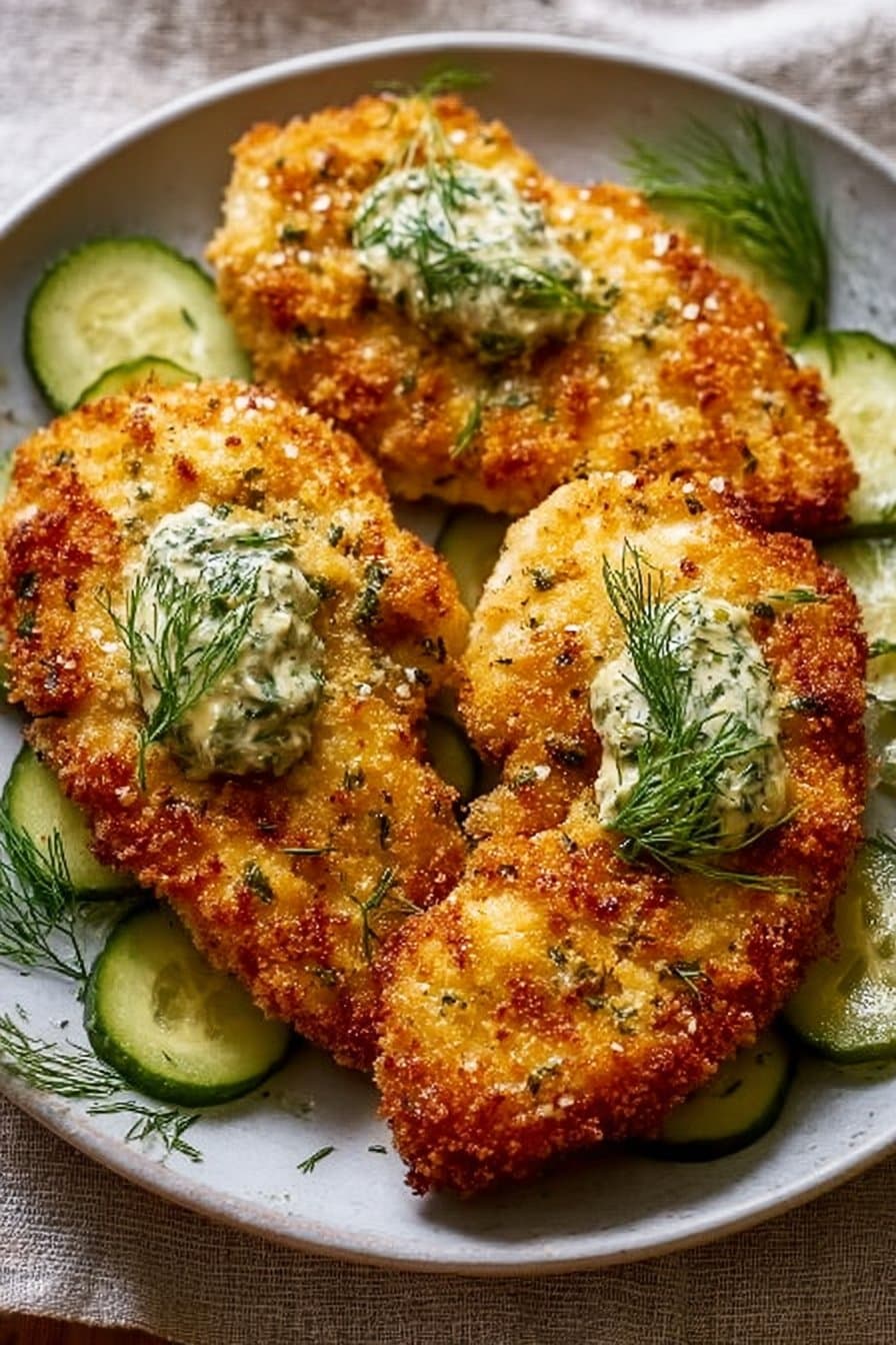 Crispy Dill Pickle Parmesan Chicken