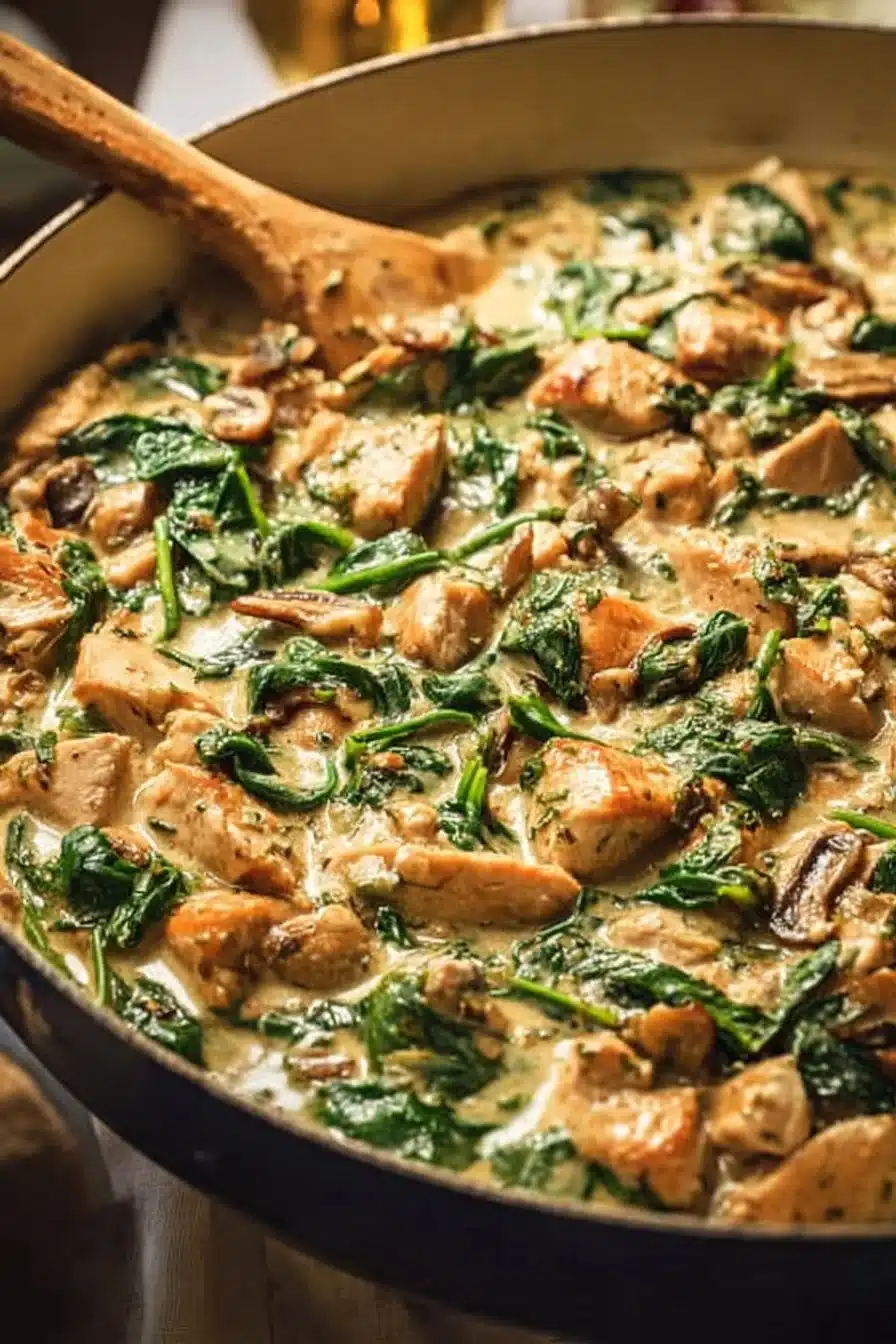 Pheasant with Mushrooms and Cream