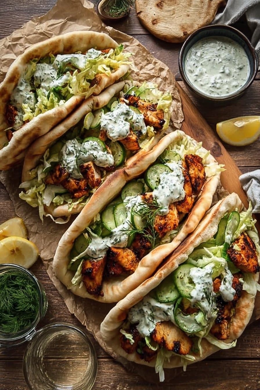 Sheet Pan Chicken Pitas with Herby Ranch