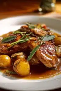 Savory smothered pheasant recipe with rich gravy and herbs.