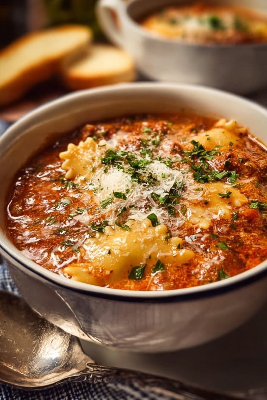Easy Creamy Lasagna Soup