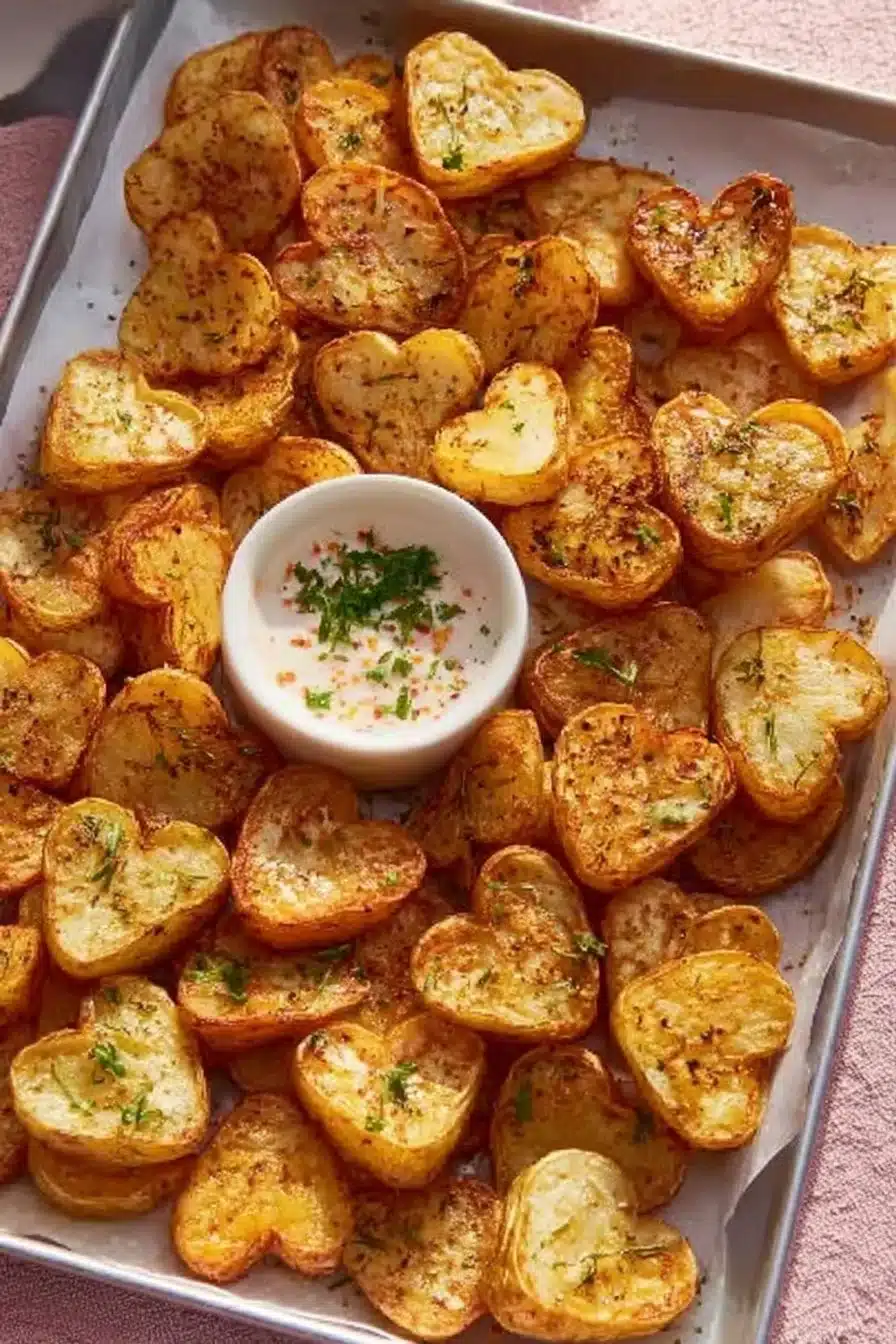 Valentine’s Day Air Fryer Heart-shaped Potatoes