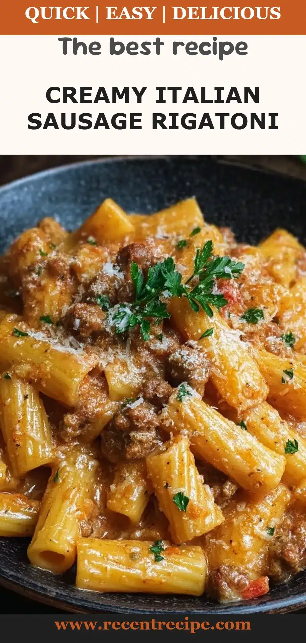 Creamy Italian Sausage Rigatoni