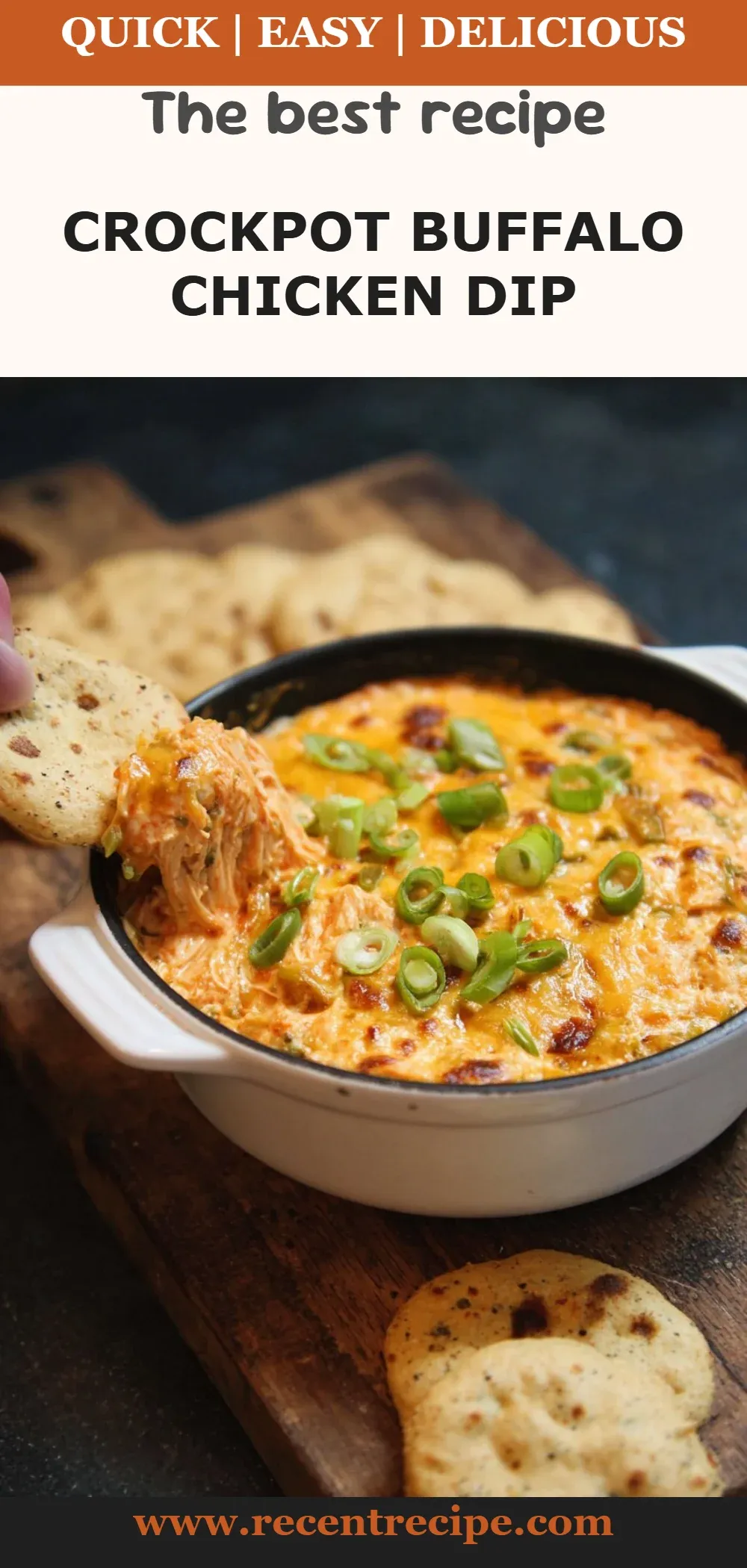 Crockpot Buffalo Chicken Dip