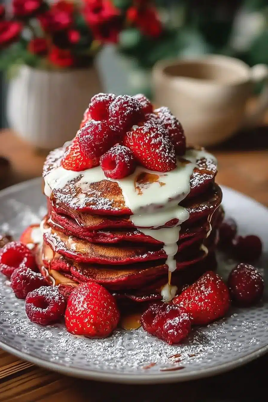 Red Velvet Pancakes