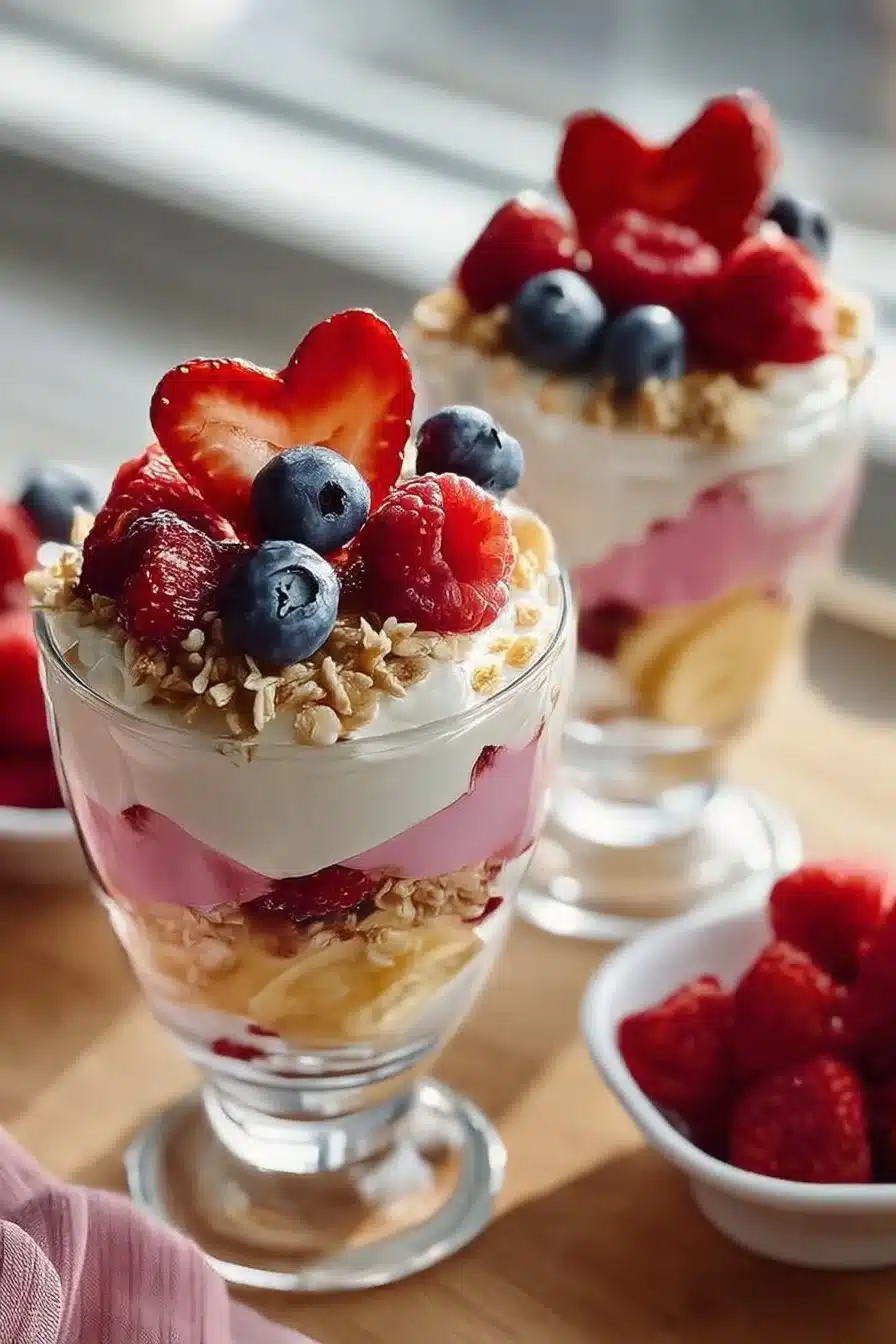 Valentine’s Day Fruit & Yogurt Parfaits