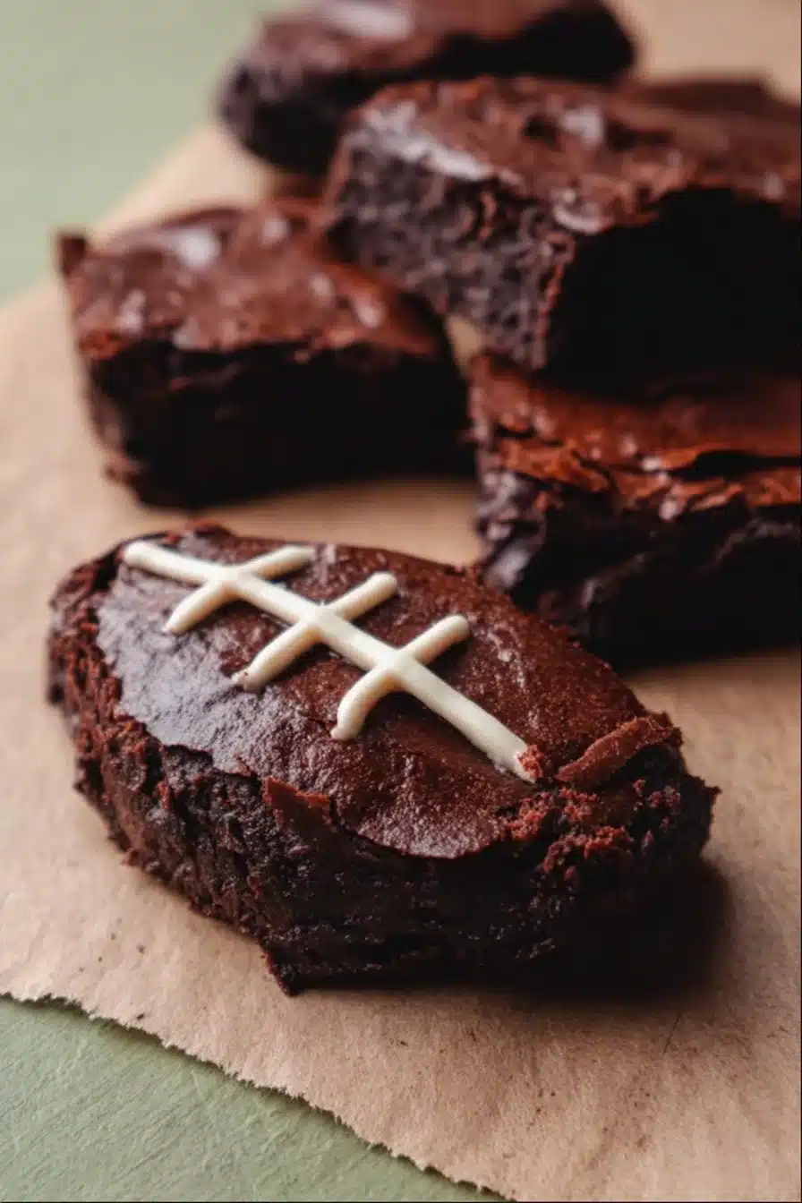 Fudgy football brownies