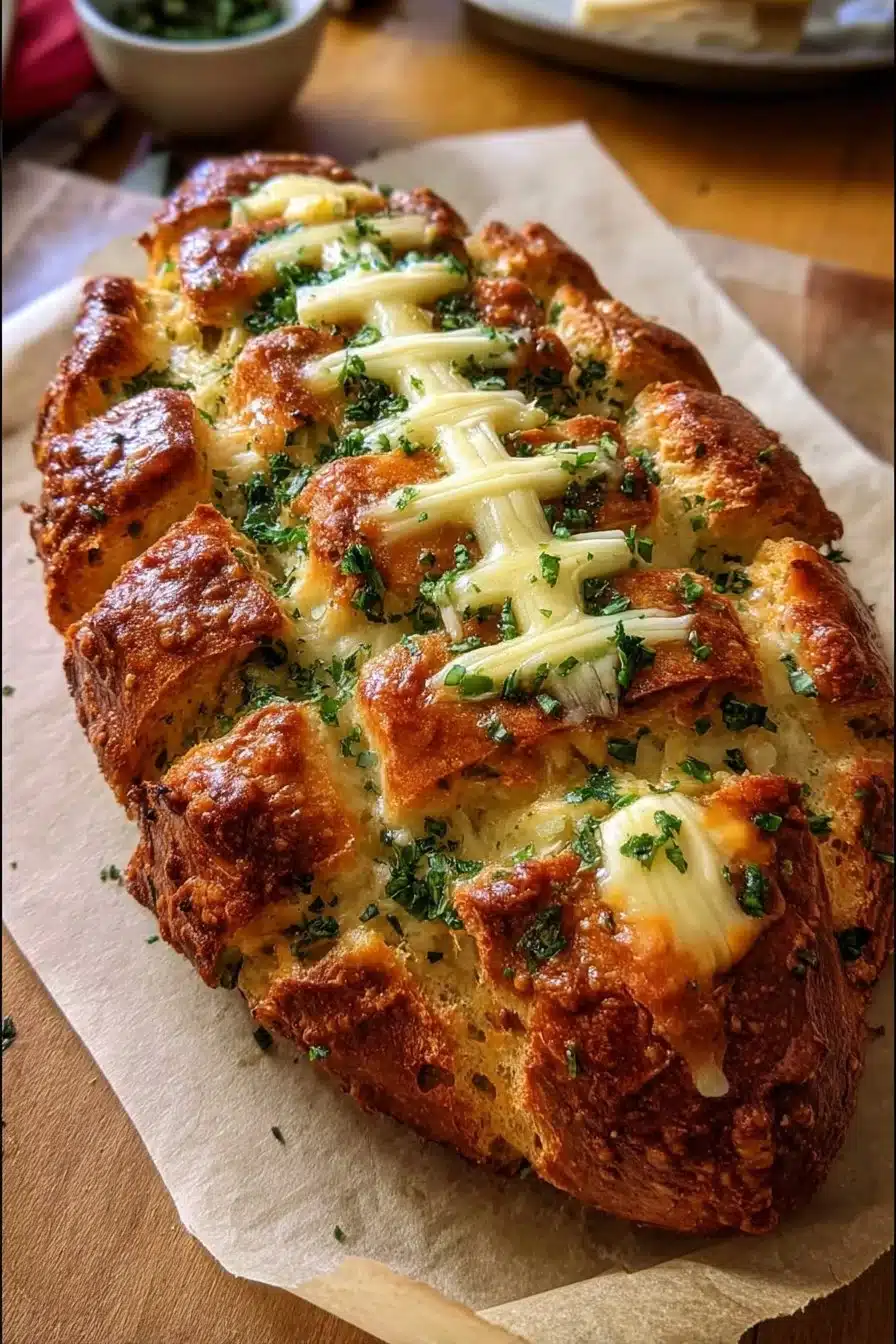 Football Shaped Cheesy Stuffed Garlic