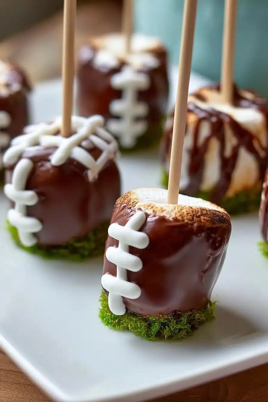 Football Marshmallow Pops