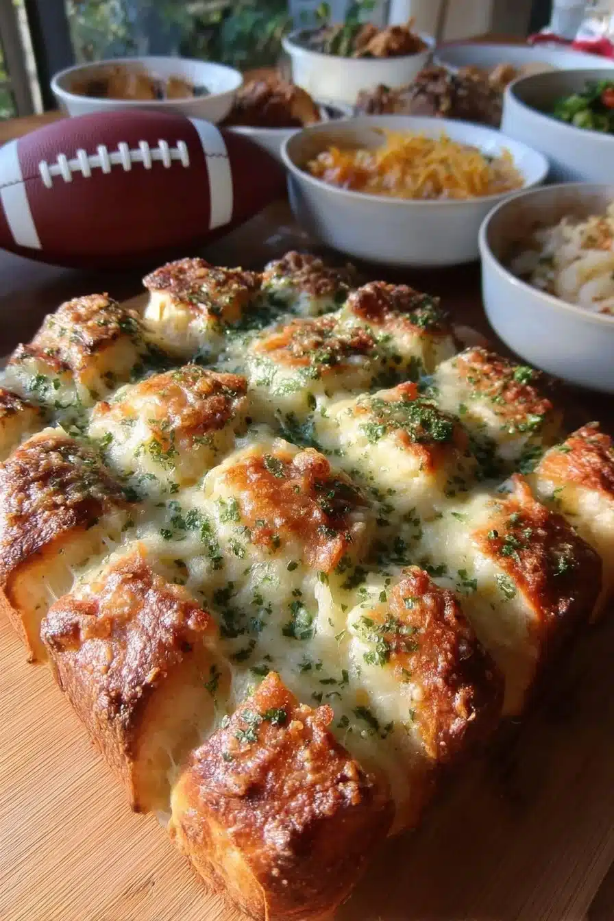 Cheesy Stuffed Garlic Bread Rolls