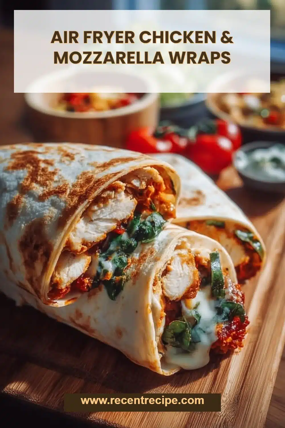Air Fryer Chicken & Mozzarella Wraps