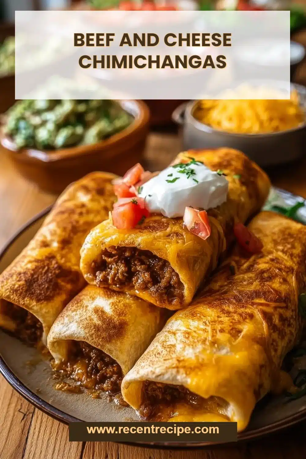 Beef and Cheese Chimichangas