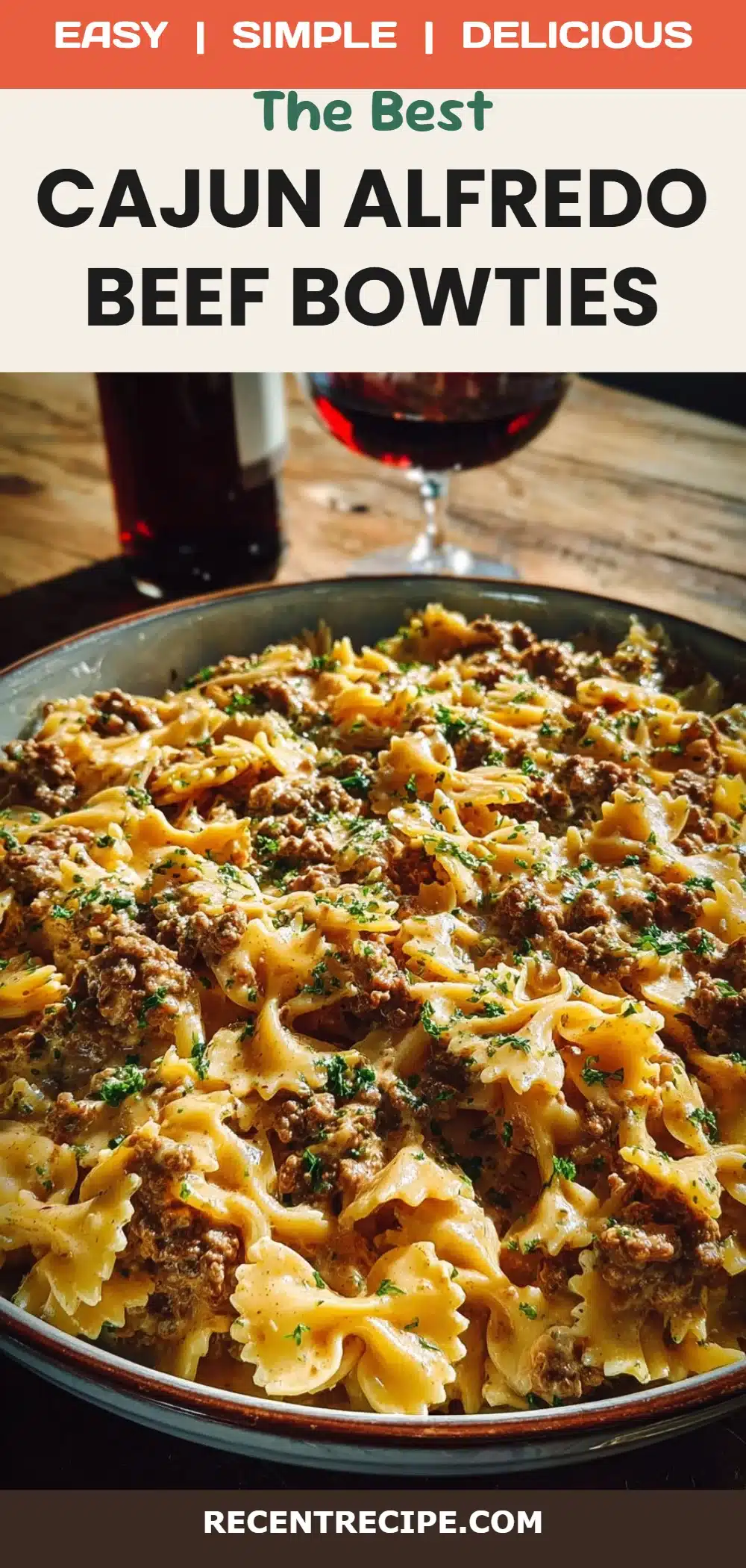 Cajun Alfredo Beef Bowties